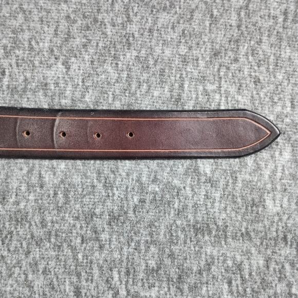 Handmade Latigo Leather Belt Men 33 Brown Heavy Duty Artisan Heritage Utility - Picture 9 of 10